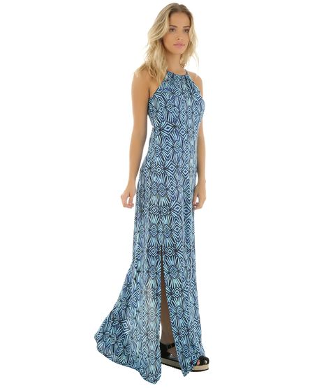 Vestido-Longo-Estampado-Plumas-Cia--Maritima-Azul-8354619-Azul_1
