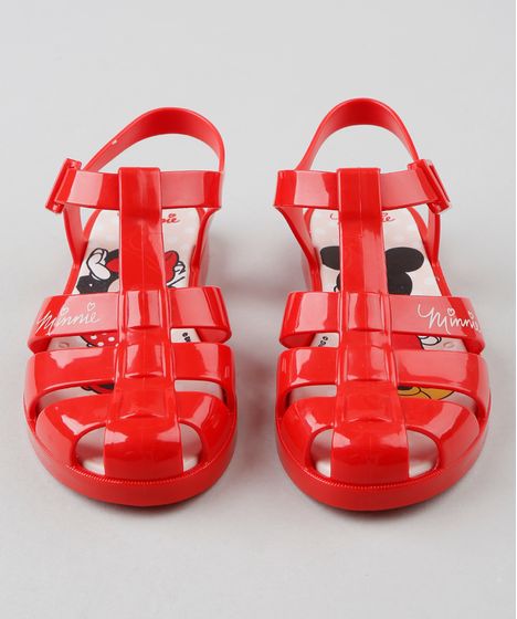 sandália infantil vermelha