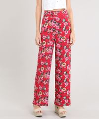 Calca-Pantalona-Feminina-Estampada-Floral-Vermelha-9461509-Vermelho_1