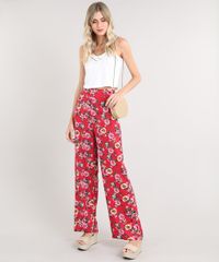 Calca-Pantalona-Feminina-Estampada-Floral-Vermelha-9461509-Vermelho_3