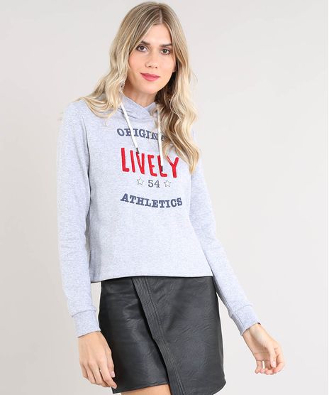 Blusao-Feminino--Lively--com-Capuz-em-Moletom-Cinza-Mescla-9417157-Cinza_Mescla_1