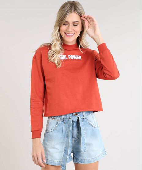 Blusao-Feminino-Amplo--Girl-Power--em-Moletom-Gola-Alta-Cobre-9506226-Cobre_1