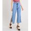 Calca-Jeans-Feminina-Pantacourt-com-Fenda-e-Cordao-Azul-Medio-9532109-Azul_Medio_1