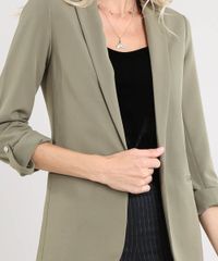 Blazer-Feminino-Acinturado-com-Martingale-Verde-Militar-9420528-Verde_Militar_4