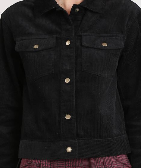 jaqueta veludo preta