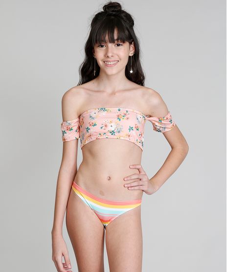 Biquini-Infantil-Tomara-que-Caia-Ombro-a-Ombro-Love-Dress-Estampado-com-Protecao-UV50--Coral-9280899-Coral_1