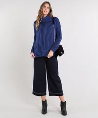 Sueter-Feminino-Oversized-Listrado-em-Trico-Gola-Role-Azul-Royal-9430166-Azul_Royal_3