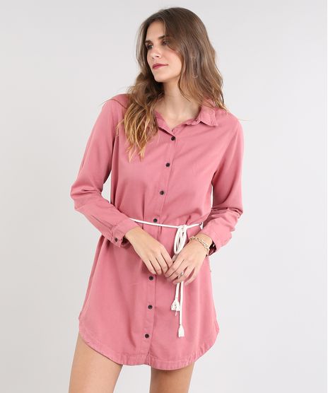 Chemise-Feminino-com-Cordao-Manga-Longa-Rose-9532119-Rose_1