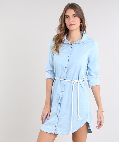 Chemise-Jeans-Feminino-com-Cordao-Manga-Longa-Azul-Claro-9532120-Azul_Claro_1