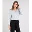Sueter-Feminino-Amplo-em-Trico-Decote-V-Cinza-Mescla-Claro-9343586-Cinza_Mescla_Claro_1
