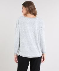 Sueter-Feminino-Amplo-em-Trico-Decote-V-Cinza-Mescla-Claro-9343586-Cinza_Mescla_Claro_2