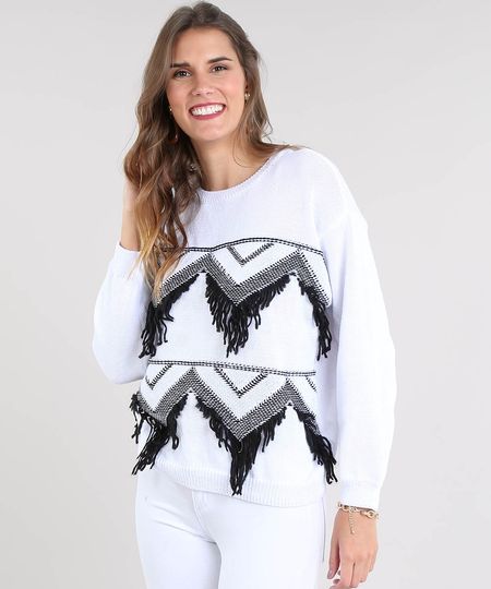 Sueter-Feminino-em-Trico-com-Franjas-Branco-9426969-Branco_1 Sueter-Feminino-em-Trico-com-Franjas-Branco-9426969-Branco_1
