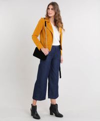 Calca-Jeans-Pantacourt-Feminina-com-Bolsos-e-Faixa-para-Amarrar-Azul-Escuro-9539075-Azul_Escuro_3