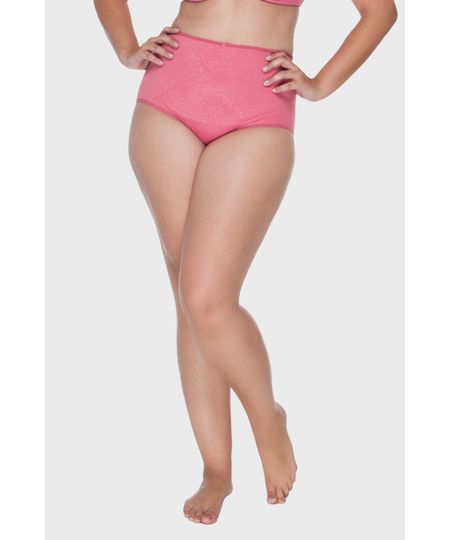 Calcinha Cava Baixa Relevo Flores Plus Size Menor preço em Calcinha Cava Baixa Relevo Flores Plus Size