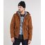 Casaco-Masculino-Acolchoado-com-Capuz-e-Bolsos-Gola-Alta-Caramelo-8880178-Caramelo_1