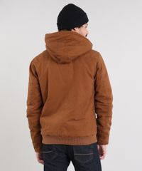 Casaco-Masculino-Acolchoado-com-Capuz-e-Bolsos-Gola-Alta-Caramelo-8880178-Caramelo_2