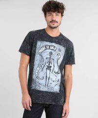 Camiseta-Masculina-Esqueleto-Manga-Curta-Gola-Careca-Preta-9468148-Preto_1
