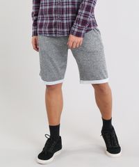 Bermuda-Masculina-em-Moletom-com-Bolsos-Cinza-Mescla-Escuro-8886539-Cinza_Mescla_Escuro_1