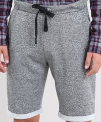 Bermuda-Masculina-em-Moletom-com-Bolsos-Cinza-Mescla-Escuro-8886539-Cinza_Mescla_Escuro_2