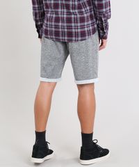 Bermuda-Masculina-em-Moletom-com-Bolsos-Cinza-Mescla-Escuro-8886539-Cinza_Mescla_Escuro_4