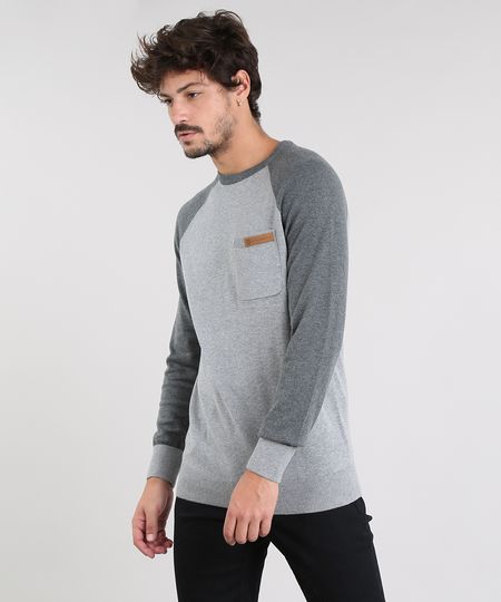 Sueter-Masculino-Raglan-em-Trico-com-Bolso-Gola-Redonda-Cinza-Mescla-8865713-Cinza_Mescla_1_1 Sueter-Masculino-Raglan-em-Trico-com-Bolso-Gola-Redonda-Cinza-Mescla-8865713-Cinza_Mescla_1_1
