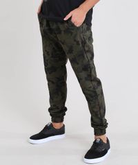 Calca-Masculina-Jogger-Estampada-Camuflada-em-Moletom-Verde-Militar-9542713-Verde_Militar_1