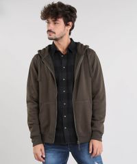 Blusao-Masculino-Basico-em-Moletom-com-Capuz-Verde-Militar-8463518-Verde_Militar_1