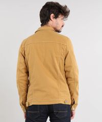Jaqueta-de-Sarja-Masculina-com-Bolsos-Mostarda-9525534-Mostarda_2