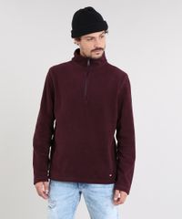 Blusao-Masculino-Basico-em-Fleece-com-Ziper-Vinho-9335089-Vinho_1