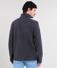 Blusao-Masculino-Basico-em-Fleece-com-Ziper-Cinza-Chumbo-9335089-Cinza_Chumbo_2