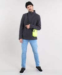 Blusao-Masculino-Basico-em-Fleece-com-Ziper-Cinza-Chumbo-9335089-Cinza_Chumbo_3