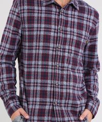 Camisa-Masculina-Estampada-Xadrez-em-Flanela-Manga-Longa-Azul-Marinho-9383366-Azul_Marinho_4
