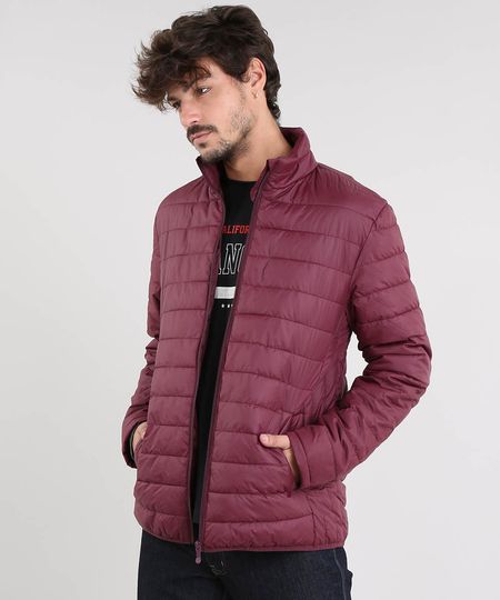 jaqueta puffer vinho