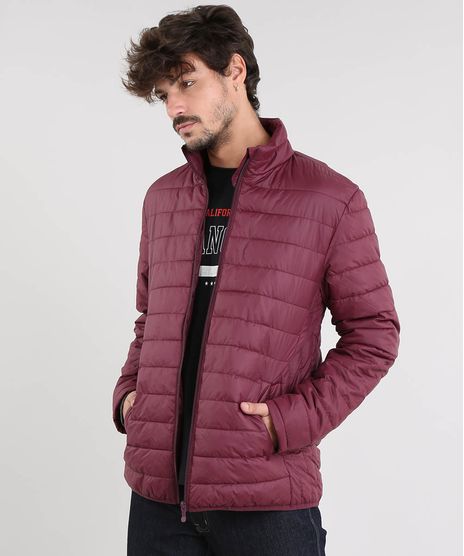 Jaqueta-Masculina-Puffer-Basica-com-Bolsos-Vinho-9343870-Vinho_1