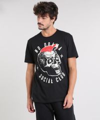 Camiseta-Masculina-Caveira--No-Drama--Manga-Curta-Gola-Careca-Preta-9434507-Preto_1