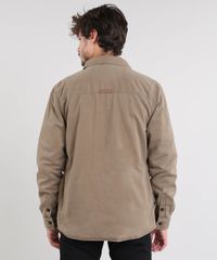 Jaqueta-de-Sarja-Masculina-Acolchoada-com-Bolsos-Kaki-9381644-Kaki_2