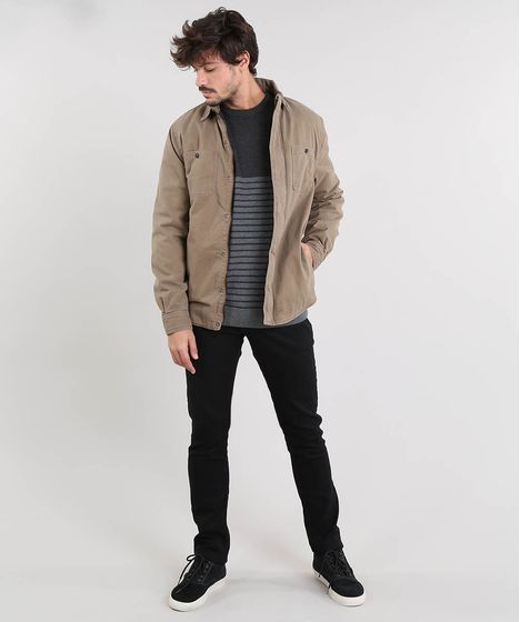 jaqueta caqui masculina