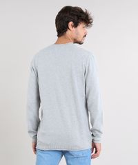 Sueter-Masculino-com-Bordado-de-Caveira-Cinza-Mescla-9328446-Cinza_Mescla_2