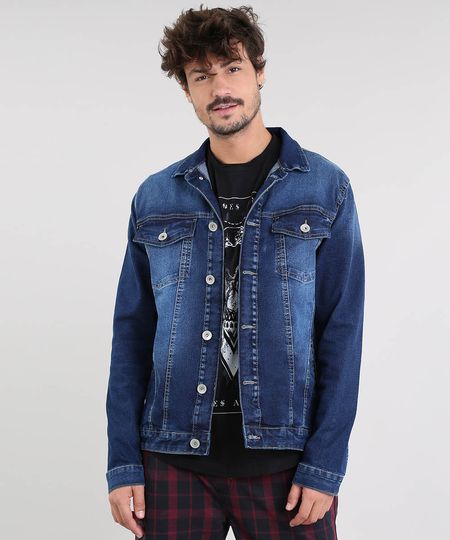 Jaqueta-Jeans-Masculina-com-Bolsos-Azul-Escuro-9524591-Azul_Escuro_1 Jaqueta-Jeans-Masculina-com-Bolsos-Azul-Escuro-9524591-Azul_Escuro_1