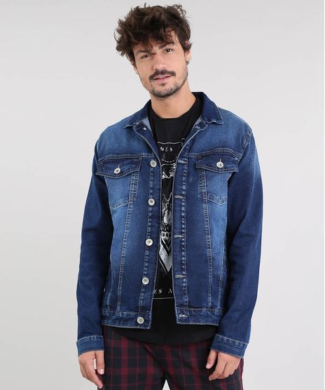 Jaqueta-Jeans-Masculina-com-Bolsos-Azul-Escuro-9524591-Azul_Escuro_1