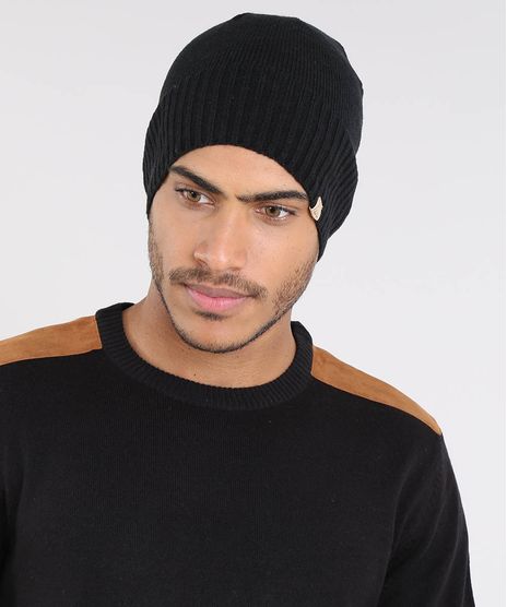 Gorro-Masculino-Basico-em-Trico-Preto-8903284-Preto_1