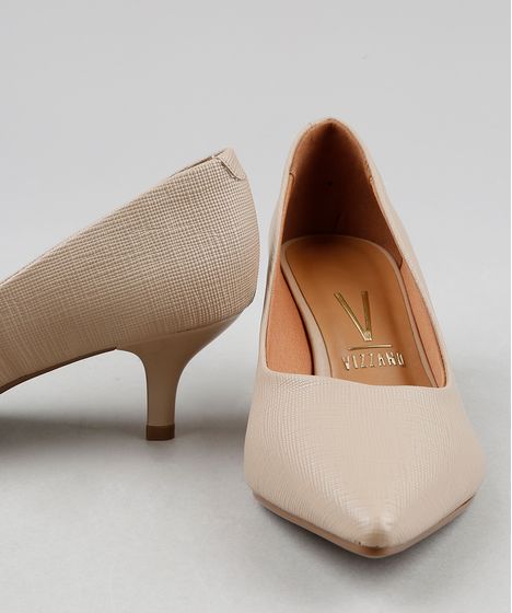 scarpin texturizado vizzano
