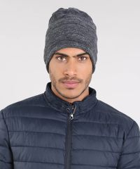 Gorro-Masculino-em-Trico-Mescla-Cinza-Mescla-Escuro-8903243-Cinza_Mescla_Escuro_1