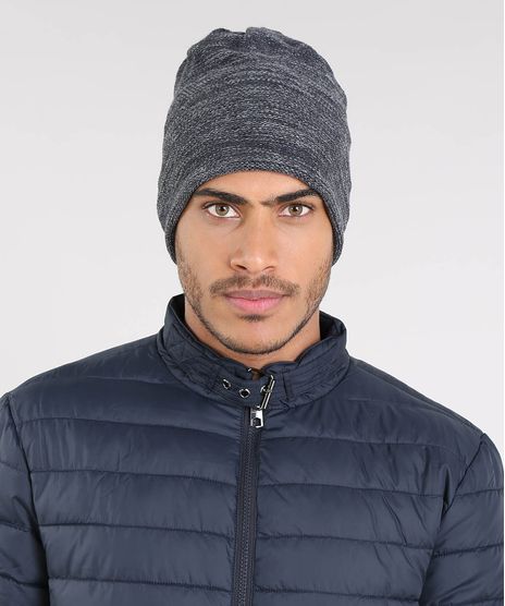 Gorro-Masculino-em-Trico-Mescla-Cinza-Mescla-Escuro-8903243-Cinza_Mescla_Escuro_1