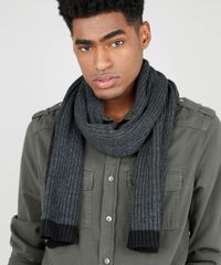 Cachecol-Masculino-Canelado-com-Barra-Contrastante-em-Trico-Cinza-Mescla-Escuro-9363311-Cinza_Mescla_Escuro_2