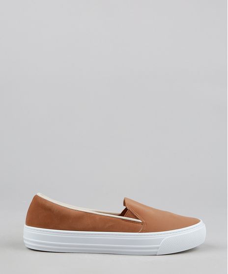 Tenis-Feminino-Slip-On-Beira-Rio-em-Suede-Caramelo-9467183-Caramelo_1