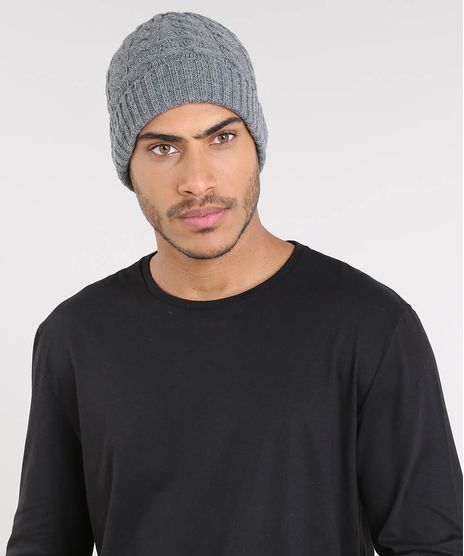 Gorro-Masculino-Trancado-em-Trico-Cinza-9380668-Cinza_1
