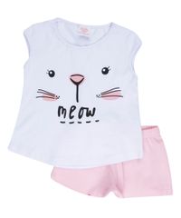 Conjunto-de-Blusa-Branca---Short-Rosa-Claro-8506448-Rosa_Claro_1