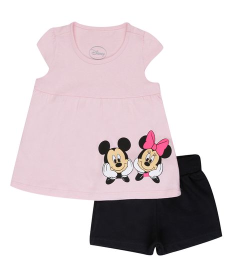 Conjunto-Mickey---Minnie-de-Blusa-Rosa-Claro---Short-Preto-8509611-Preto_1