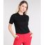 Blusa-Feminina-Bicolor-em-Trico-Manga-Curta-Decote-Redondo-Preta-9427966-Preto_1